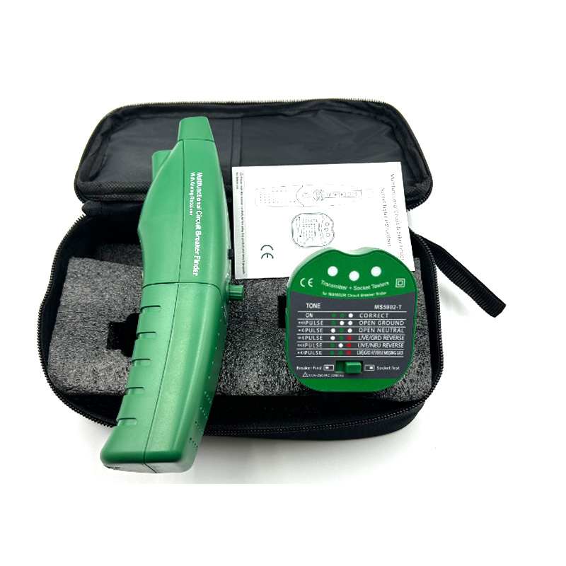 Circuit Breaker Finder - MS5902 เครื่องทดสอบเบรกเกอร์อัตโนมัติและซ็อกเก็ตฟิวส์ ข้อมูลจำเพาะแบบอเมริกัน 110V-240V พร้อมไฟฉาย
