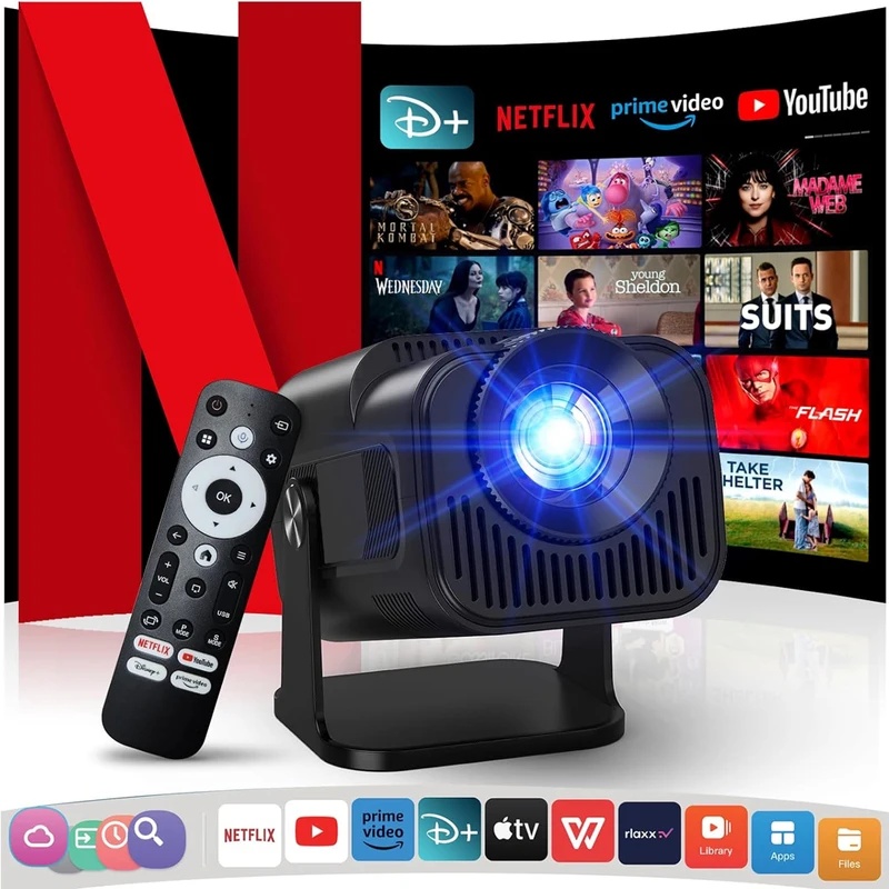 Home Improvement Videos - โปรเจคเตอร์ 4K Android 11 ความละเอียดเนทีฟ 1080P