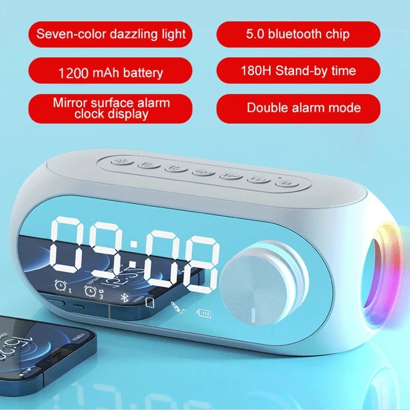 นาฬิกาปลุก วิทยุ FM ลำโพงบลูทู - Home Improvement Videos บทวิจารณ์และราคา
