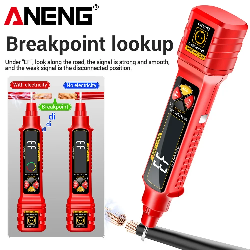 ANENG VD808 เครื่องทดสอบซ็อกเก - Circuit Breaker Finder บทวิจารณ์และราคา