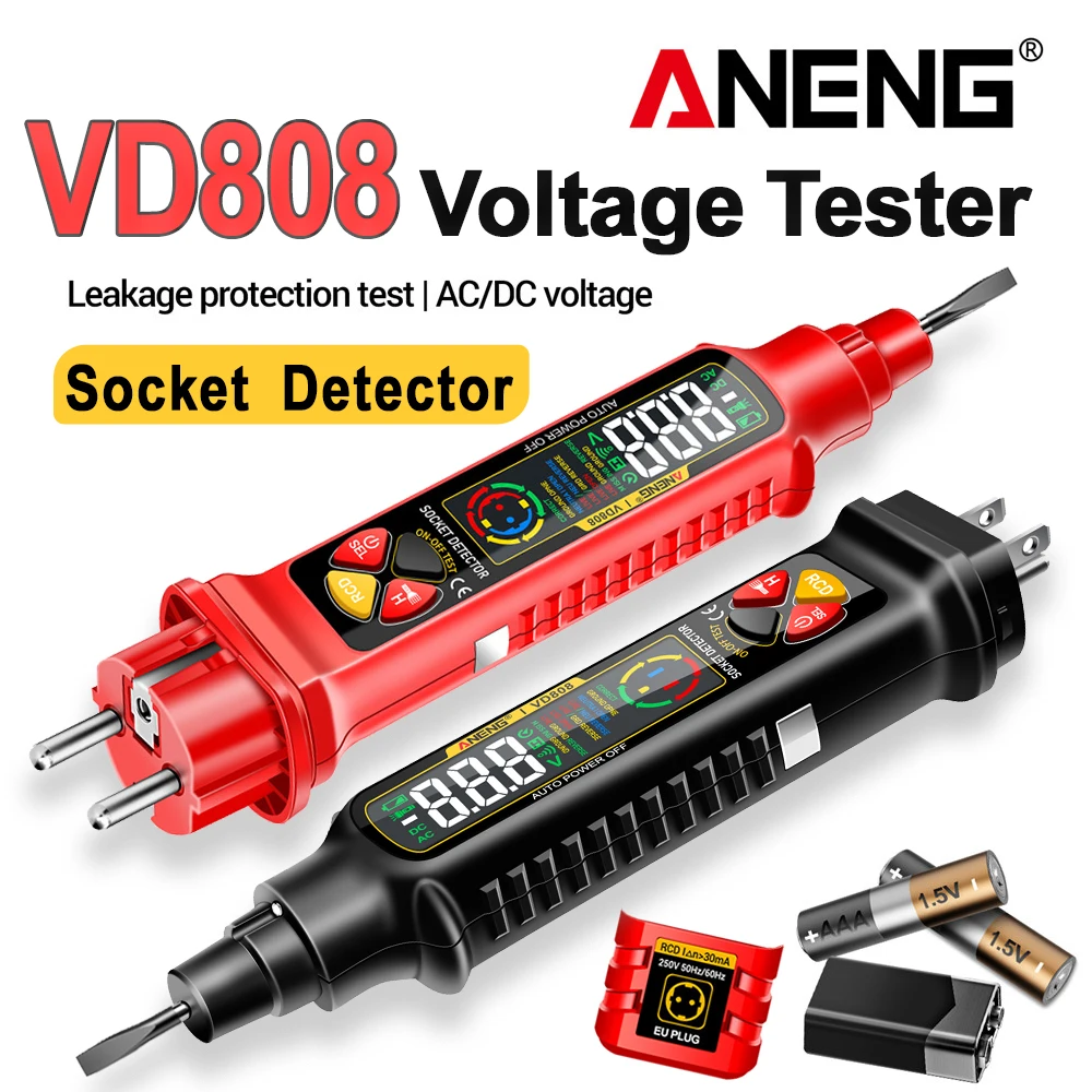 ANENG VD808 เครื่องทดสอบซ็อกเก - Circuit Breaker Finder บทวิจารณ์และราคา
