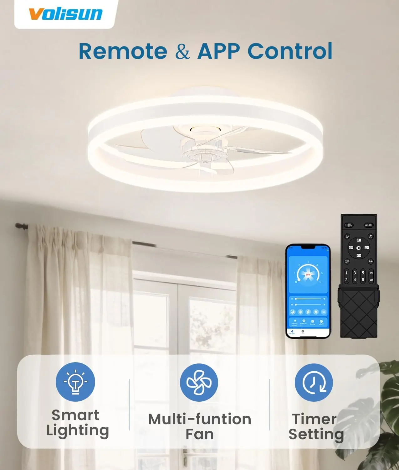 พัดลมเพดานแบบติดตั้งต่ำพร้อมไฟ - Ceiling Fan Mount บทวิจารณ์และราคา
